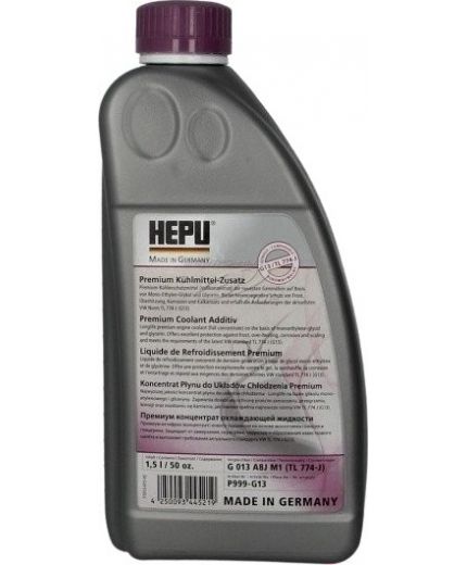 Антифриз HEPU Violet концентрат фиолетовый G13 1,5л Фото 3