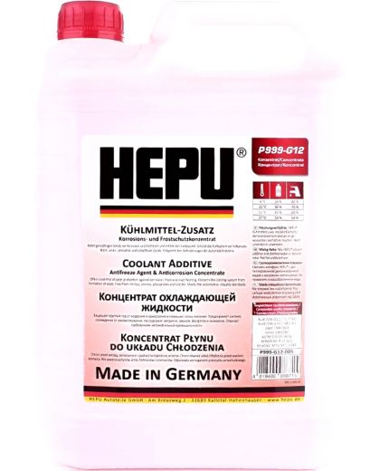 Антифриз HEPU RED концентрат красный G12 -40°C 5л Фото 2