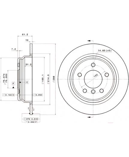 BREMBO Тормозной диск Фото 2