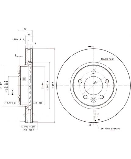 BREMBO Тормозной диск Фото 3
