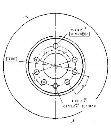 Patron Тормозной диск передний