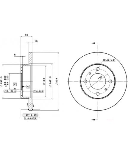 BREMBO Тормозной диск передний Фото 2