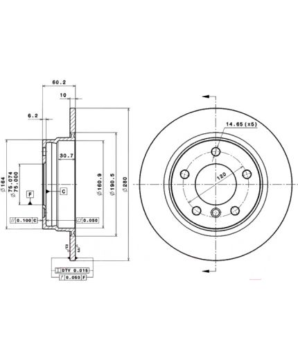 BREMBO Тормозной диск Фото 3