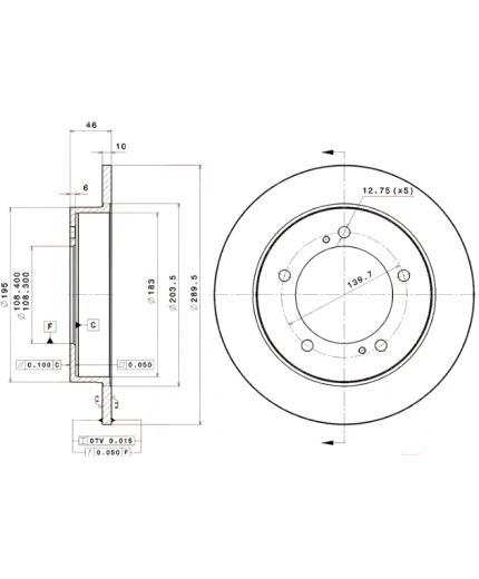 BREMBO Тормозной диск передний Фото 3