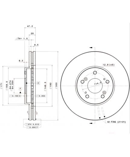 BREMBO Тормозной диск передний Фото 3