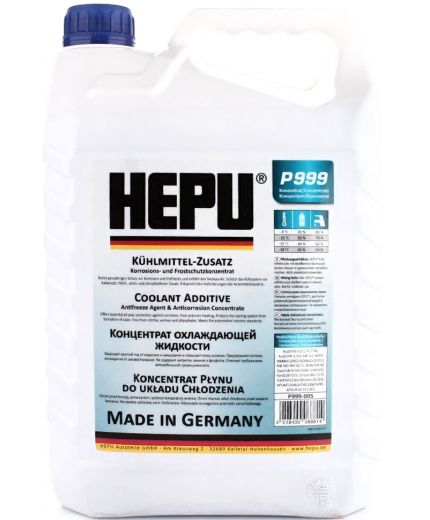 Антифриз HEPU BLUE концентрат синий G11 -40°C 5л Фото 2