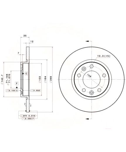 BREMBO Тормозной диск с покрытием Фото 2