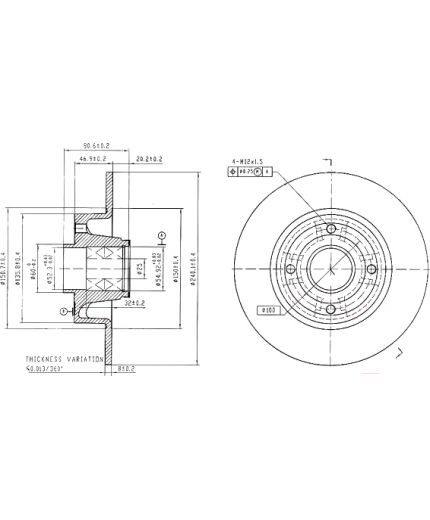 Patron Тормозной диск