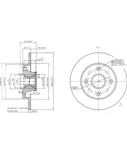 Patron Тормозной диск