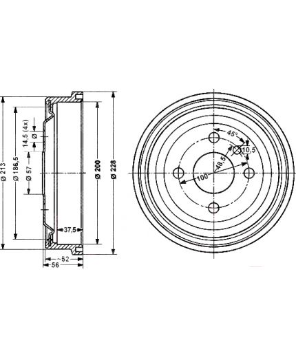 Stellox Тормозной барабан