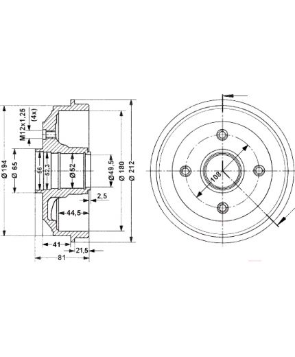 Stellox Тормозной барабан