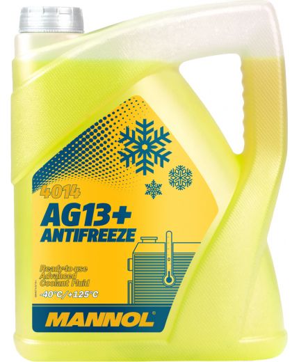 Антифриз MANNOL Antifreeze AG13 Advanced + ЖЕЛТЫЙ -40 5л Фото 2