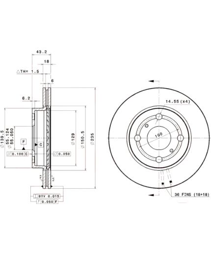 BREMBO Тормозной диск Фото 3