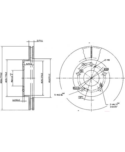 Patron Тормозной диск передний