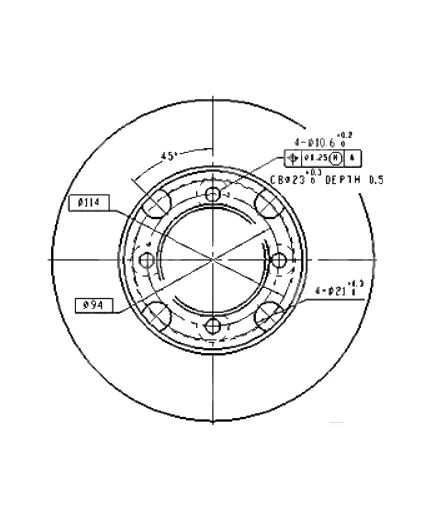 Patron Тормозной диск передний