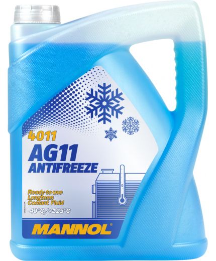 Антифриз MANNOL Antifreeze A BLUE синий G11 -40 5,4кг 5л Фото 2