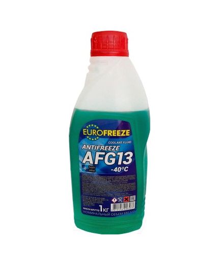 Антифриз Eurofreeze Antifreeze зелёный AFG 13 -35C 1кг 0,88л Фото 2