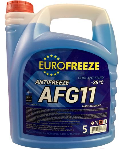 Антифриз Eurofreeze Antifreeze синий AFG 11 -35C 4,8кг Фото 2