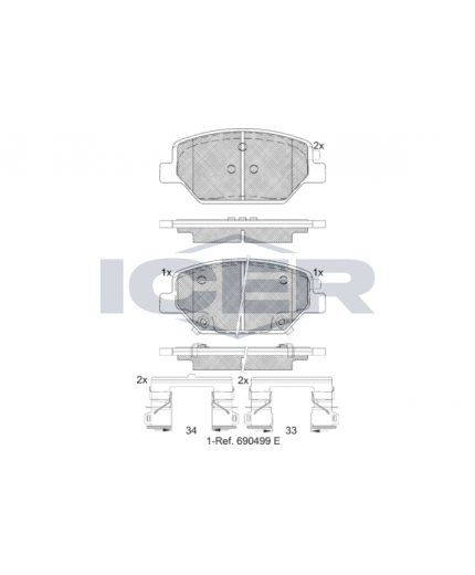 ICER Колодки дисковые