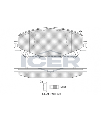 ICER Колодки дисковые