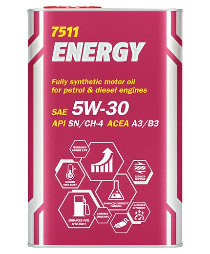 Моторное масло MANNOL Energy SN/CH-4 A3/B4 5W-30 1л METAL