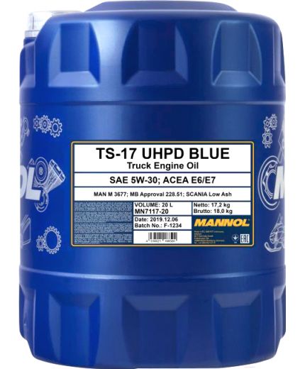 MANNOL TS-17 BLUE UHPD ACEA E6/E7 5W-30 20л.