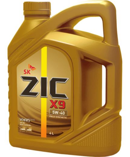 Моторное масло ZIC X9 SYNTHETIC API SP A3/B4 5W-40 4л Фото 2