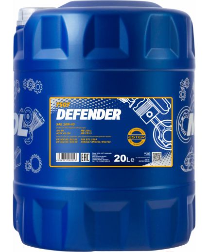 Моторное масло MANNOL 7507 DEFENDER 10W-40 API SL 20л