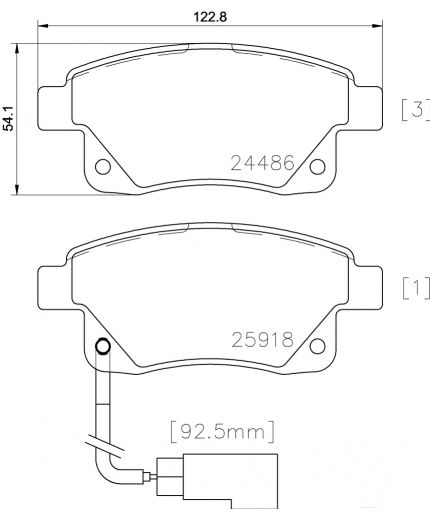 BREMBO Колодки дисковые задние Фото 2