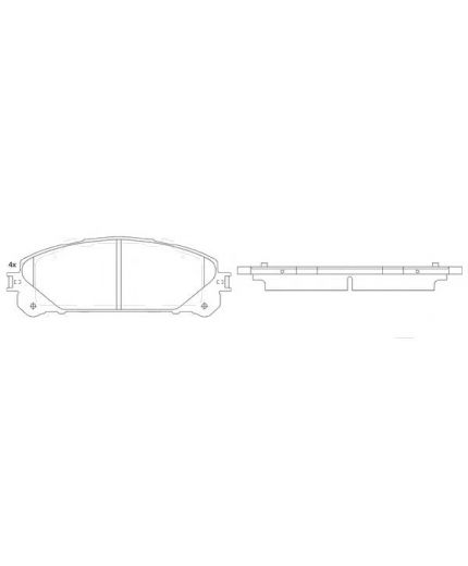 TOYOTA Колодки дисковые передние