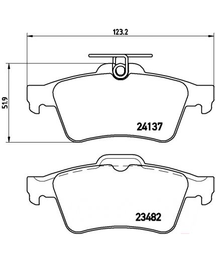 BREMBO Колодки дисковые задние Фото 2