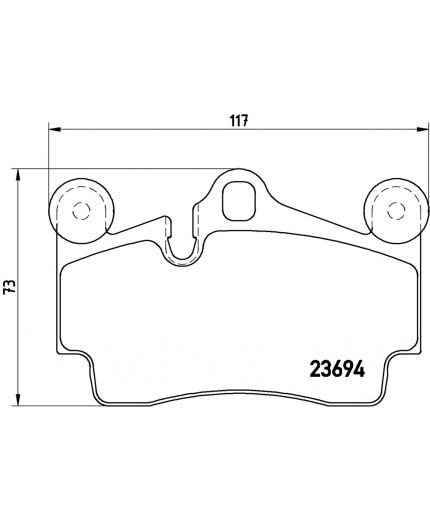 BREMBO Колодки дисковые задние Фото 2