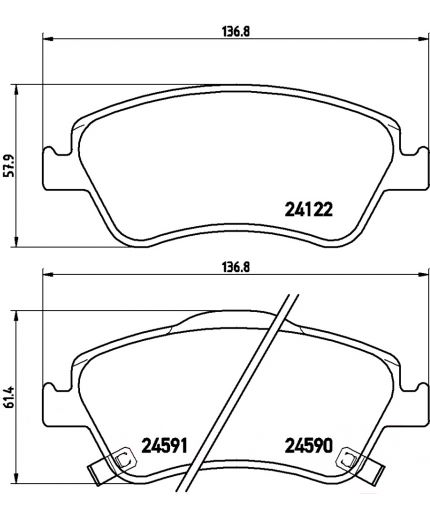 BREMBO Колодки дисковые передние Фото 2