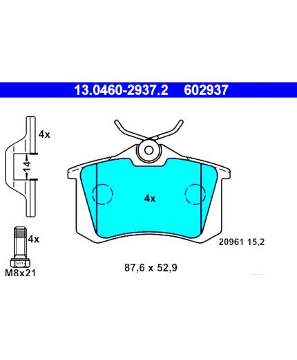ATE Колодки дисковые задние Фото 3