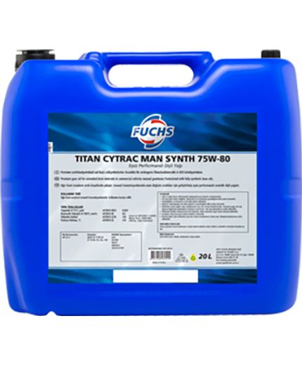Трансмиссионное масло FUCHS TITAN CYTRAC MAN SYNTH 75W-80 20л