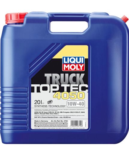 Моторное масло LIQUI MOLY Top Tec Truck 4050 10W-40 20л