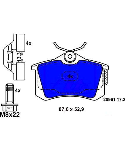 ATE Колодки дисковые задние Фото 2