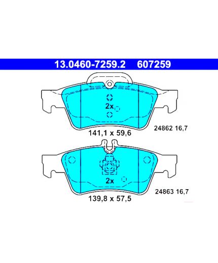 ATE Колодки дисковые задние Фото 3