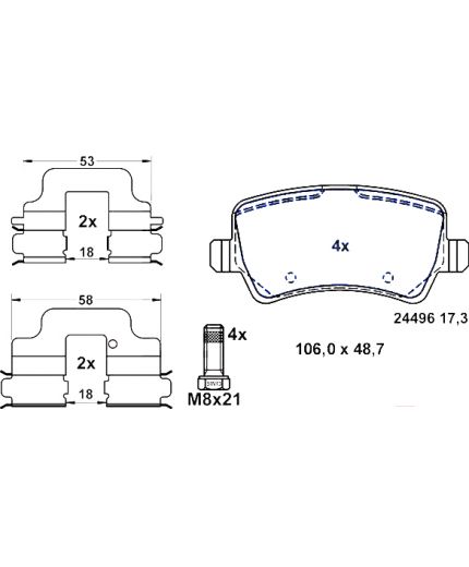 ATE Колодки дисковые задние Фото 3