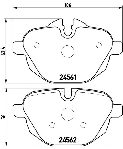 BREMBO Колодки дисковые задние Фото 2