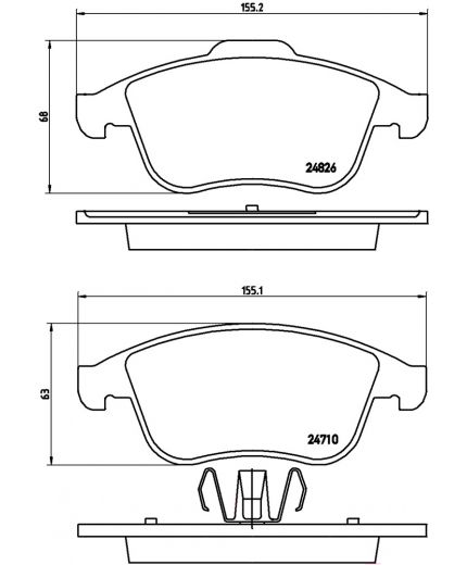 BREMBO Колодки дисковые передние Фото 2