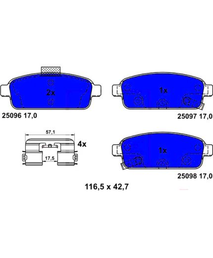 ATE Колодки дисковые задние Фото 2