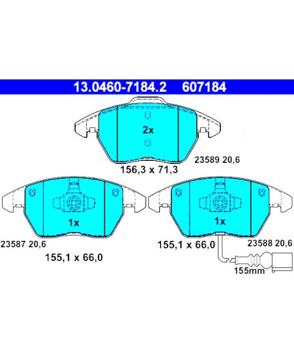 ATE Колодки дисковые передние Фото 3