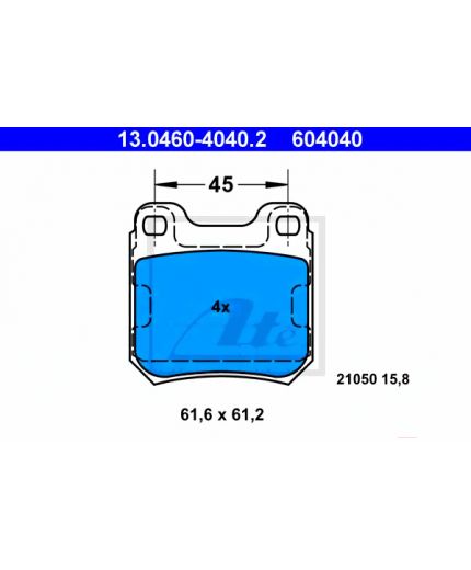 ATE Колодки дисковые задние Фото 3