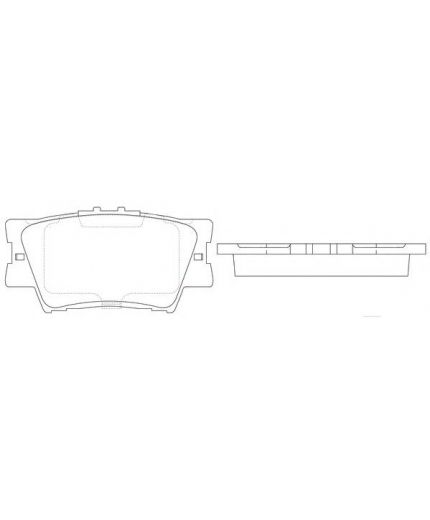 TOYOTA Колодки дисковые задние