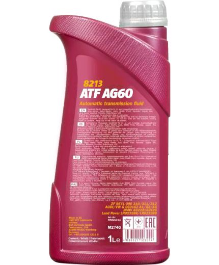 Трансмиссионное масло MANNOL ATF AG60 1л Фото 2