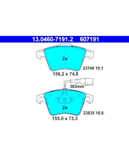ATE Колодки дисковые передние Фото 2