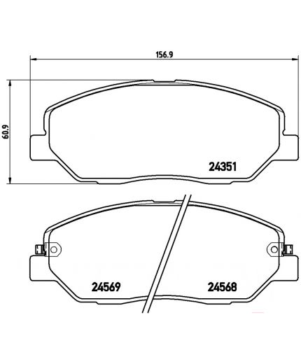 BREMBO Колодки дисковые передние Фото 2