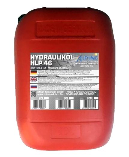 Гидравлическое масло ALPINE Hydrauliköl HLP 46 20л