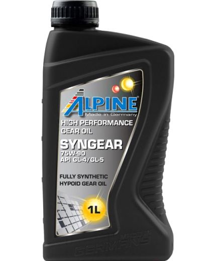 Трансмиссионное масло ALPINE Syngear 75W-90 1л